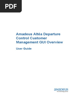 Amadeus Altea Cm Gui Overview Pdf Icon Computing Menu Computing