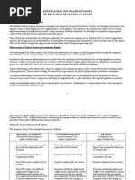 Advantages and Disadvantages of Regional Decentralization 20170506