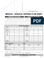 Medical / Surgical Nursing Flow Sheet: Part of The Medical Record