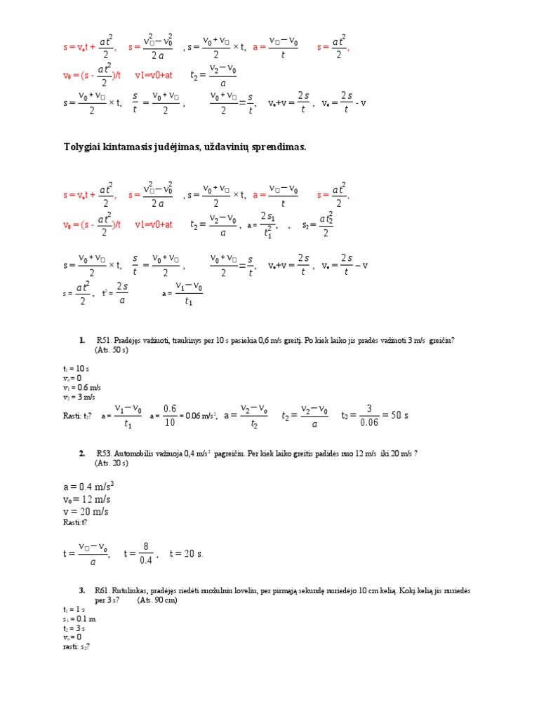 Visos Formules Fizikai | PDF