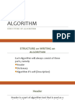 Structure of Algorithm