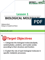 Lesson 1: Biological Molecules