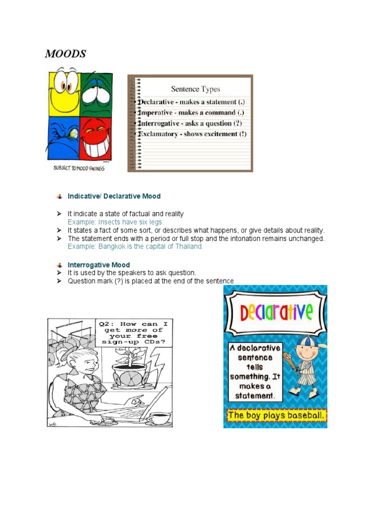 Moods indicative declarative mood pdf