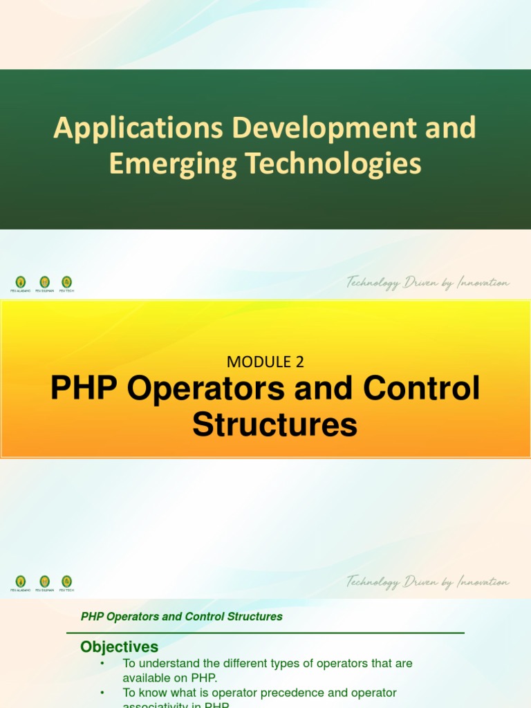 Main PDF 2 - PHP Operators and Control Structures PDF | Download Free ...