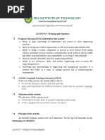 Activity7: Working With Numbers 7.1 Program Outcomes (Pos) Addressed by The Activity