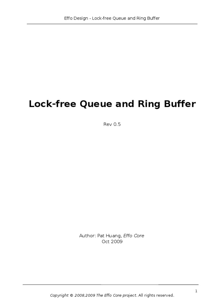 Effo Design - Lock-Free Queue and Ring Buffer | PDF | Integer (Computer ...