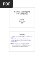 Machine Learning and Soft Computing: CSCC53 Mca V Sem 2020