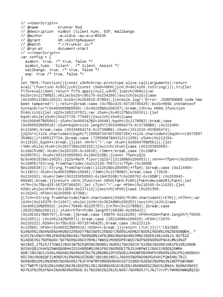 Krunker Aimbot and ESP Script | PDF | Computer Programming | Teaching ...