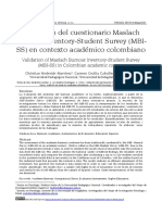 Dialnet ValidacionDelCuestionarioMaslachBurnoutInventorySt 5415378 PDF