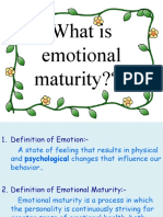 What Is Emotional Maturity???