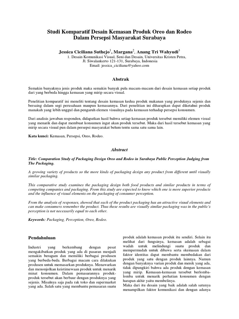 Analisis Desain Kemasan Oreo vs Rodeo | PDF