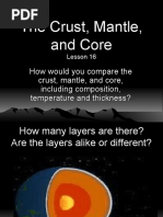 The Crust, Mantle, and Core