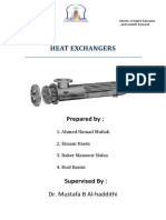 Heat Exchangers: Prepared by ׃