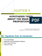 Hypothesis Tests About The Mean and Proportion: Prem Mann, Introductory Statistics, 8/E
