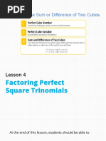 Factoring Perfect Square Trinomials