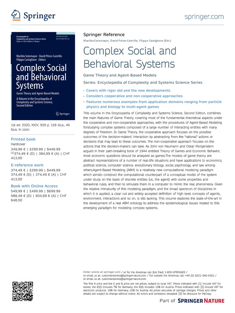 Game Theory in Complex Systems | PDF | Agent Based Model | Game Theory