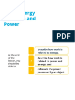 Work - Energy Theorem and Power