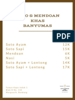 Soto & Mendoan Menu