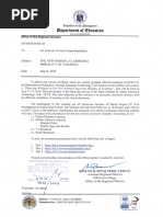 Memorandum The New Normal Classroom Modality of Teaching