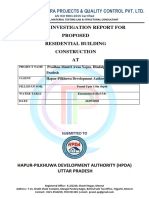 Soil Investigation Report For The Proposed Residential Building Construction PDF