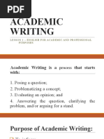 Academic Writing: English For Academic and Professional Purposes