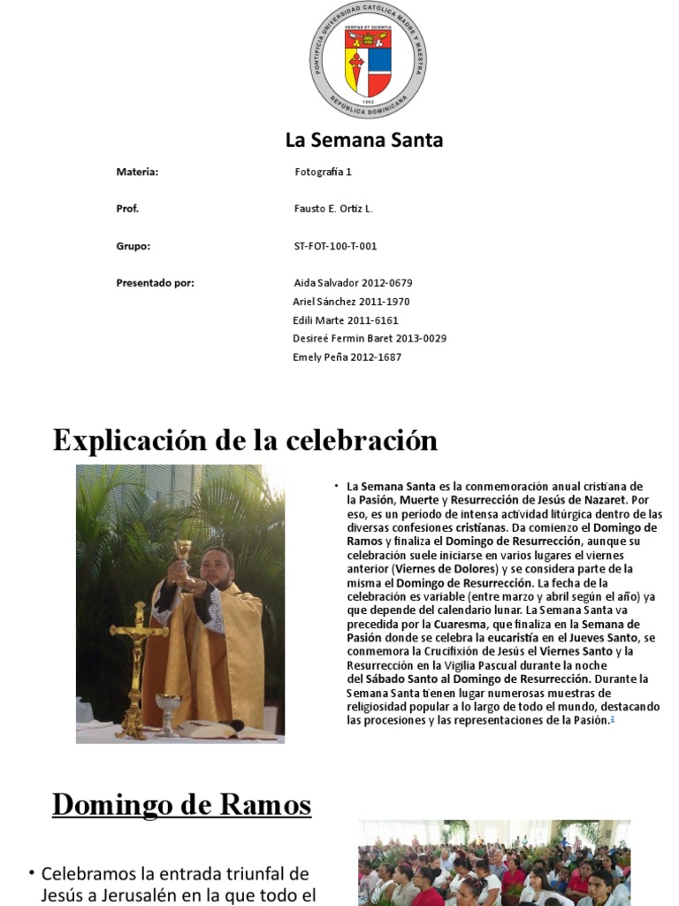Significado y Celebración de Semana Santa | PDF | Pascua de ...