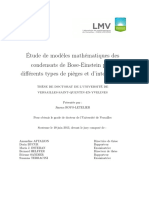 Étude de Modèles Mathématiques Des Condensats de Bose-Einstein Pour Différents Types de Pièges Et D'interactions - Jimena Royo-Letelier