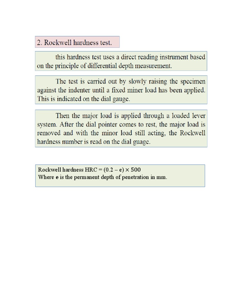 Rockwell Hardness Test | PDF