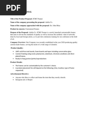 PRODUCT-PROPOSAL