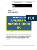A Primer On Mensrea Under IPC: Lawxpertsmv