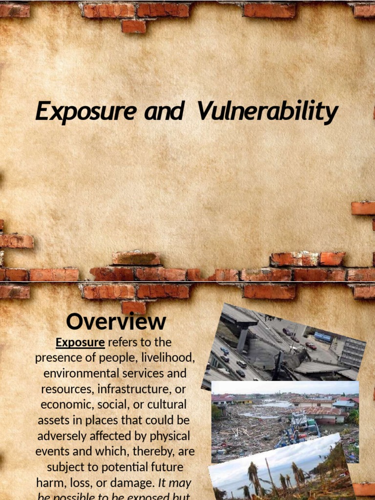 Understanding Exposure and Vulnerability | PDF | Hazards | Natural Hazards
