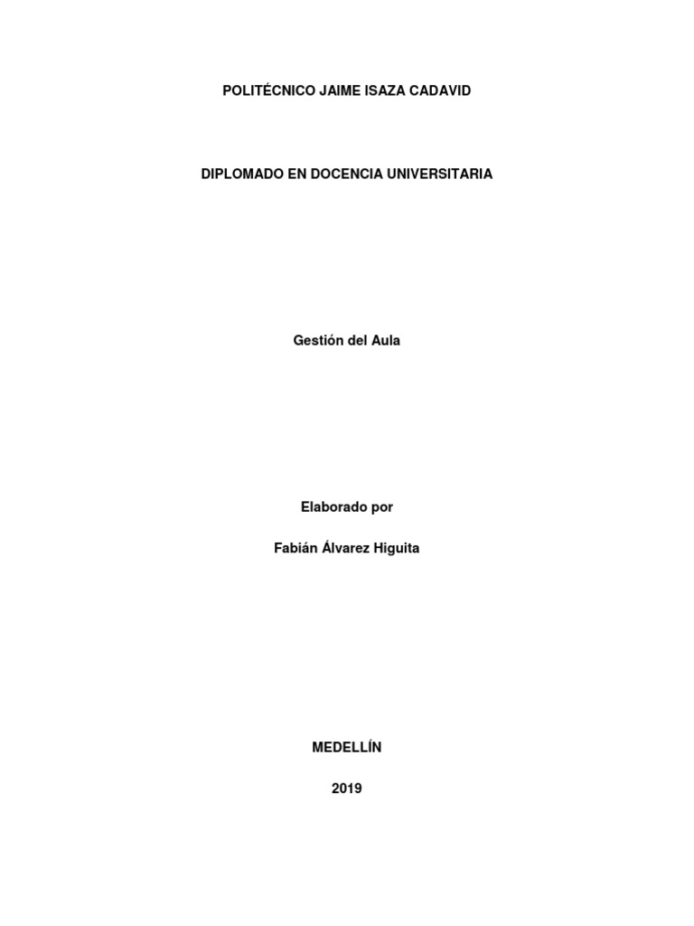 Estrategias para la Gestión del Aula | PDF | Salón de clases | Maestros