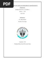 Political Ideology and Laws Relating To Abortion in Us Submitted By: Radhika Prasad, B.A. L.L.B. (Hons.) Roll No. - 2139 2019-2024