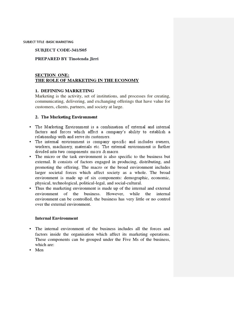 Basic Marketing Module 1 PDF | PDF | Market Segmentation | Marketing