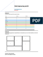 Web Engineering Lab 03: Create The Following Table Using Bootstrap