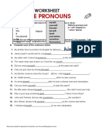 Reflexive Pronouns: Grammar Worksheet