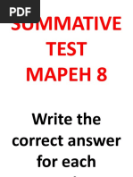 SUMMATIVE TEST Mapeh 8 3rd quarter