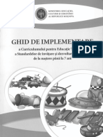 Ghid de Implementare a Curriculumui pentru Educatie Timpurie 2020 Chisinau