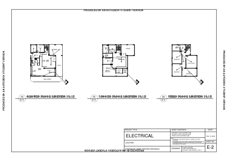 Electrical E-2: Ground Floor Lighting Plan Second Floor Lighting Plan ...