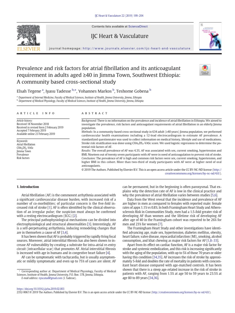 Prevalence and Risk Factors For Atrial Fibrillatio PDF | PDF | Diseases ...
