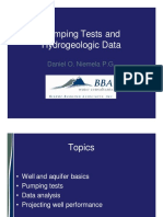 Pumping Tests and Hydrogeologic Data: Daniel O. Niemela P.G
