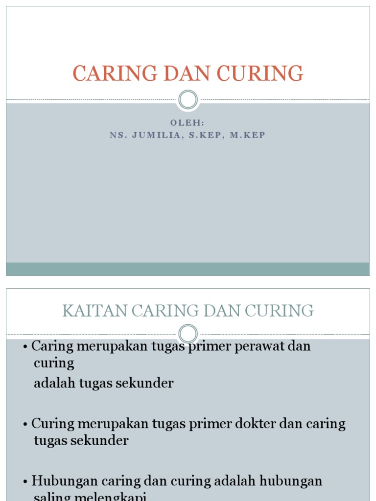 Caring Dan Curing Dalam Keperawatan Pdf