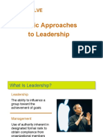 Basic Approaches To Leadership: Twelve