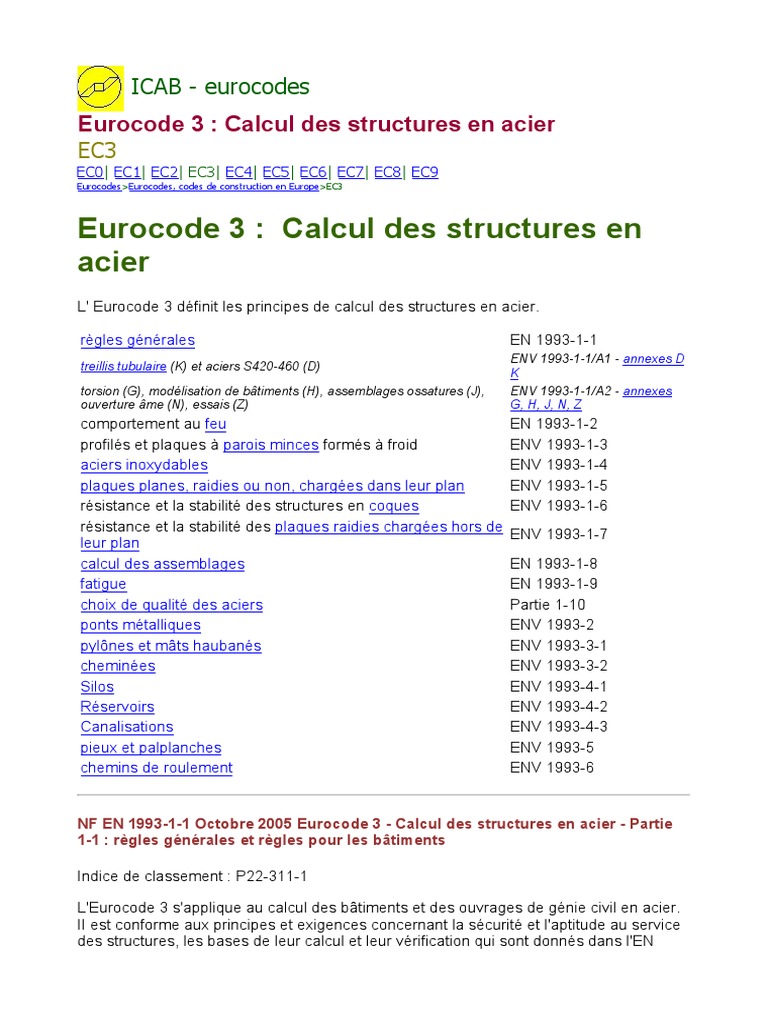 Eurocode 3 : Calcul structures acier | PDF | Résistance des matériaux ...