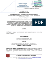 90 - Acuerdo N 026 Por Medio Del Cual Se Expide El Estatuto de Rentas Procedimientos y Regimen Sancionatorio