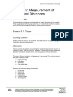 Module 2: Measurement of Horizontal Distances: Lesson 2.1: Tapes