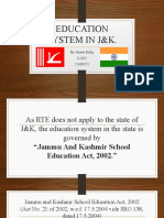 EDUCATION SYSTEM IN J&K