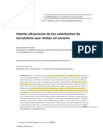 Interés Situacional de Los Estudiantes de Secundaria Que Visitan Un Acuario (Traducido)