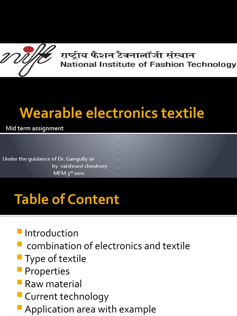 Wearable Electronics Textile: Mid Term Assignment | PDF