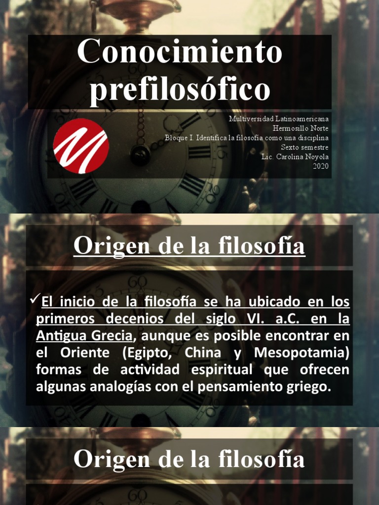 Conocimiento Prefilosófico | PDF